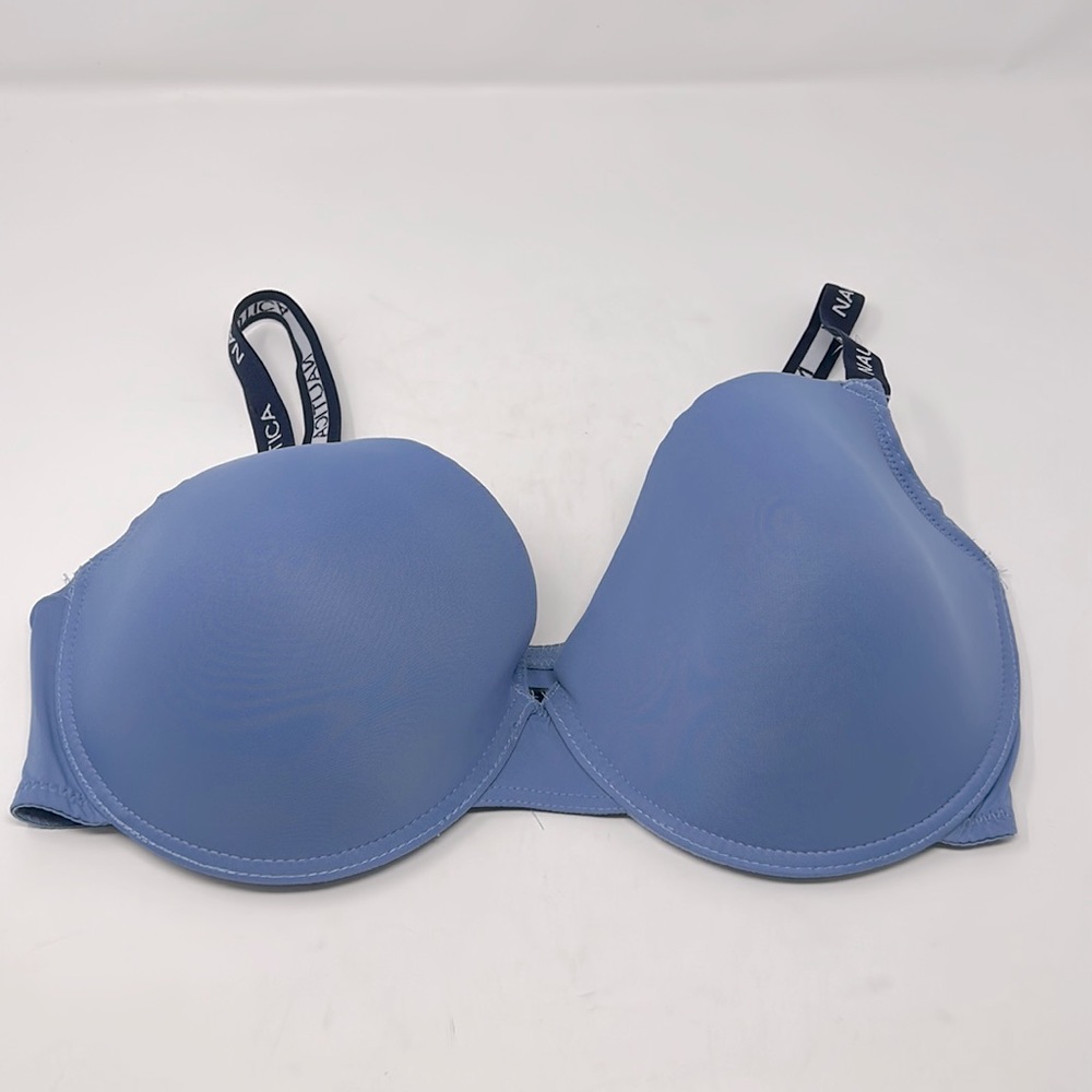 Nautica Intimates Blue Bra Size 40DD Excellent Used Condition